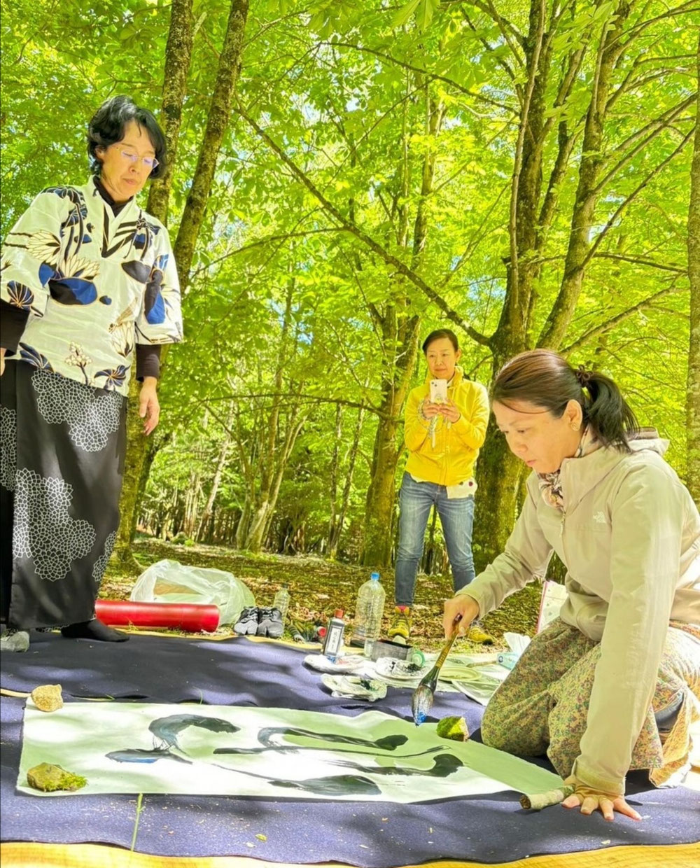 高野山パフォーマンス書道